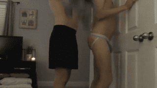 Bedroom bareback boys first cock