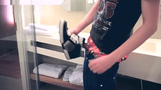 Horny mushroom cock boy fucks his shoe