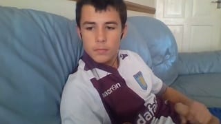 Cute soccer boy uncut cock show